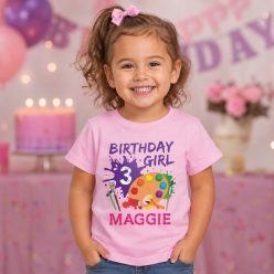 Artist Girl Personalized Light Pink T-shirt - Any Size